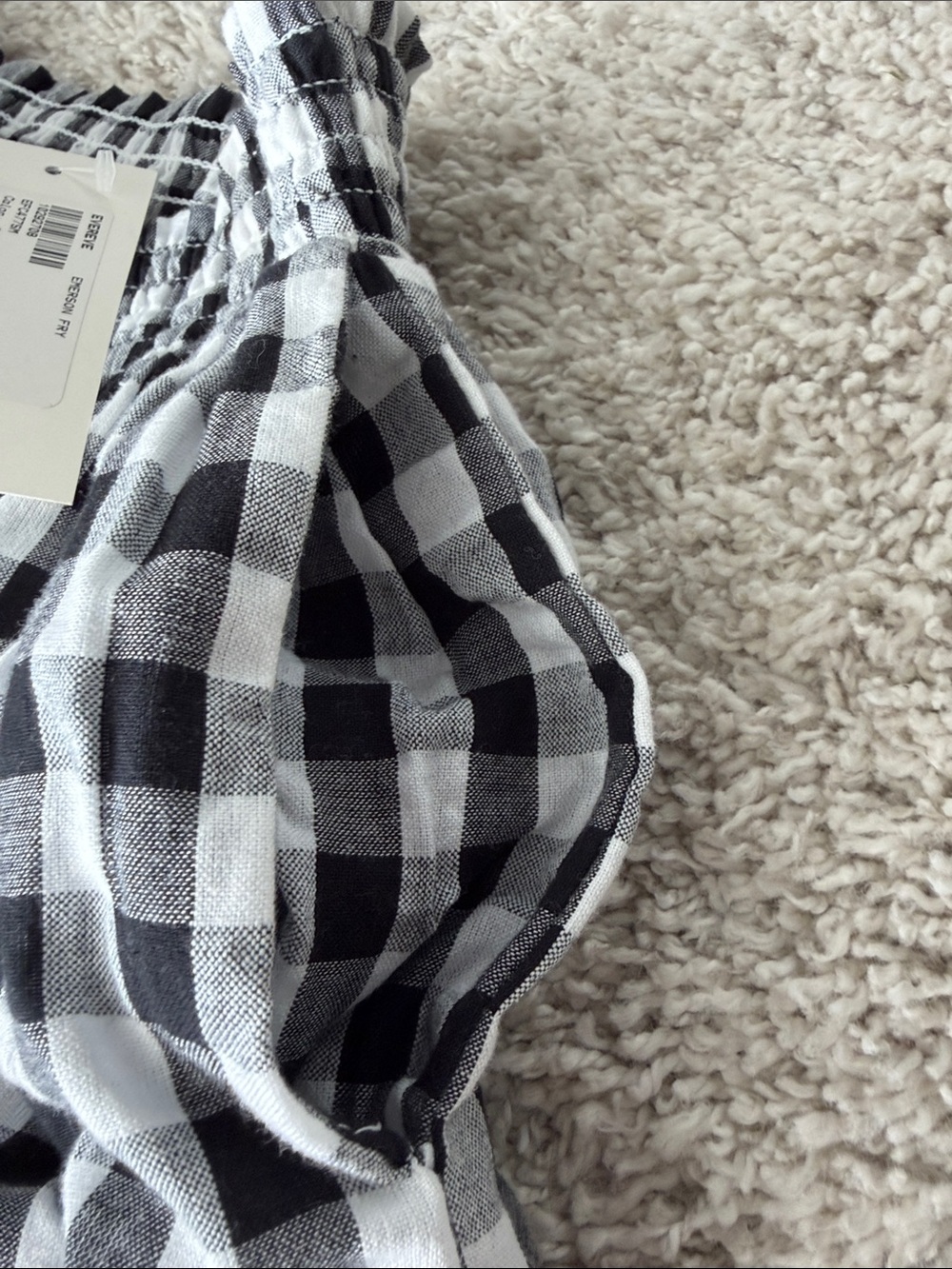 NWT Emerson Fry Black and White Gingham Tiered Maxi Skirt - Picture 5 of 7